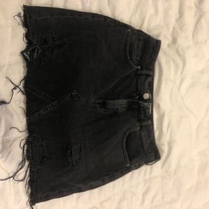 Black jean mini shirt